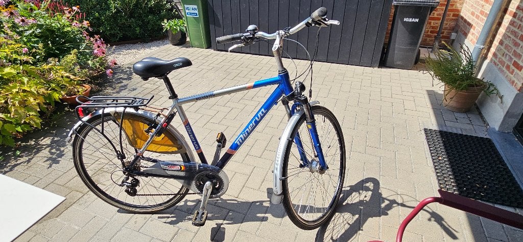 Standaard Herenfiets, Fietsen en Brommers, Versnellingen, 49 tot 53 cm, Zo goed als nieuw, Schijfrem
