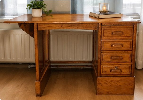 Bureau en bois ancien, Enlèvement
