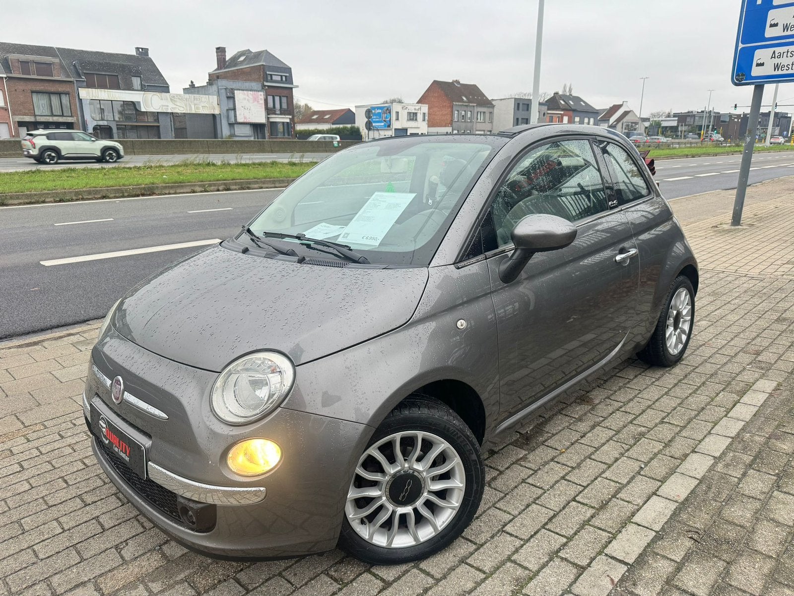 Fiat 500C Cabriolet 2012 090000km Airco Pdc Leder Full, Auto's, Fiat, Bedrijf, 500C, ABS, Airbags, Airconditioning, Bluetooth