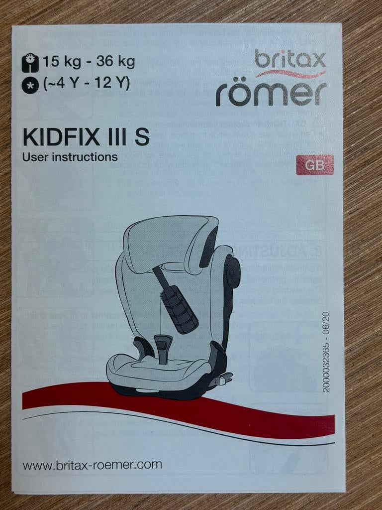SIège enfant Römer Britax Kidfix III S, Romer, Dossier réglable, 15 à 36 kg, Enlèvement