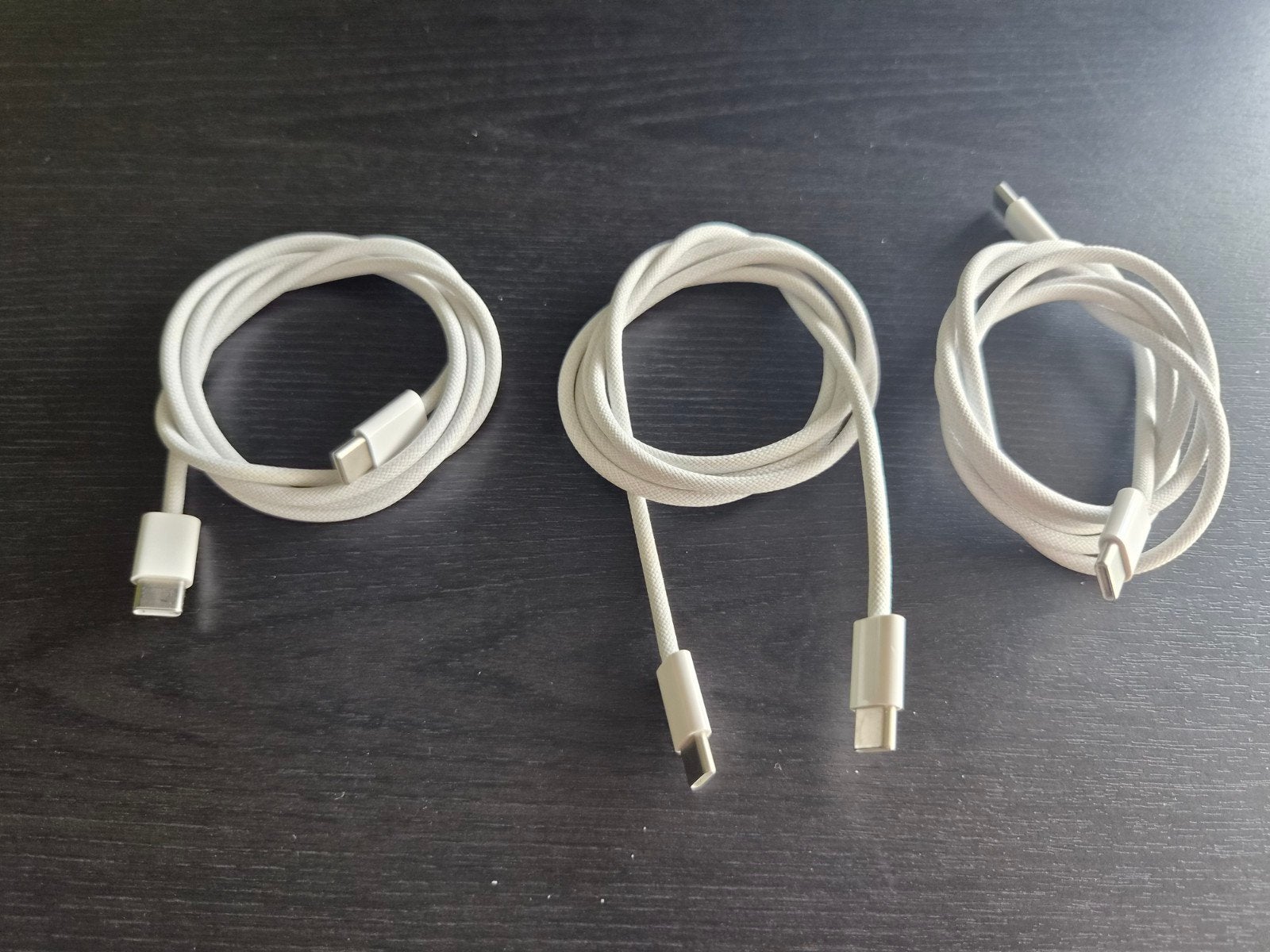 3 Originele witte gevlochten iPhone kabeltjes, Télécoms, Téléphonie mobile | Chargeurs pour téléphone, Enlèvement ou Envoi