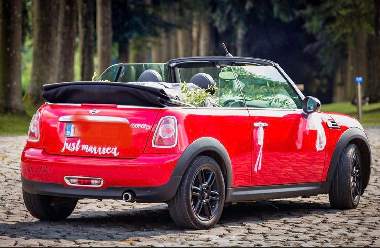 Location voirure pour mariage : mini cabriolet, Enlèvement