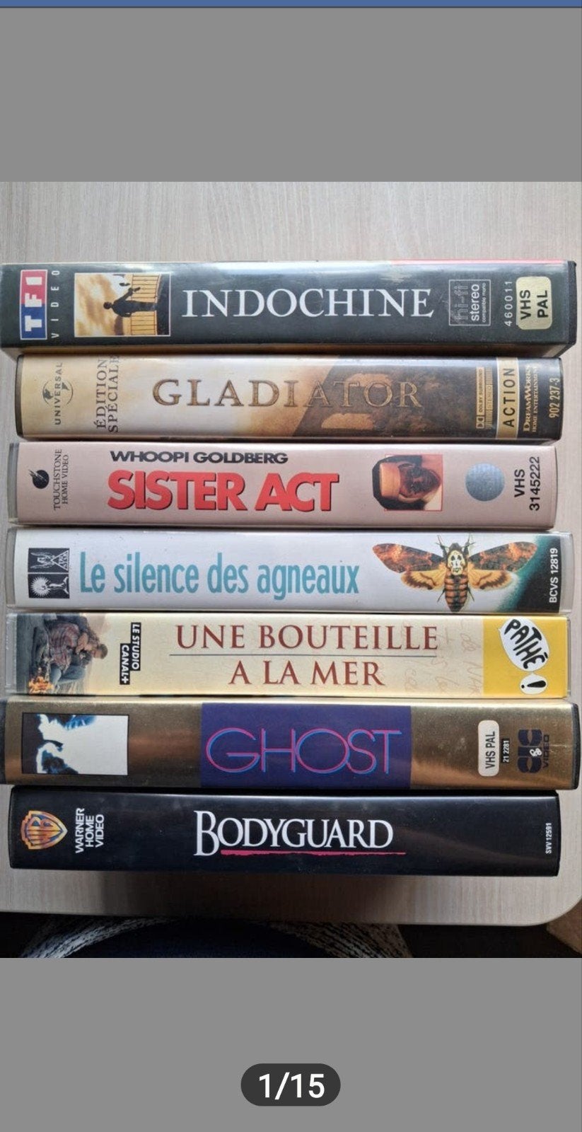 7 Films en cassettes VHS, CD & DVD, Enlèvement, Utilisé, Français, VHS