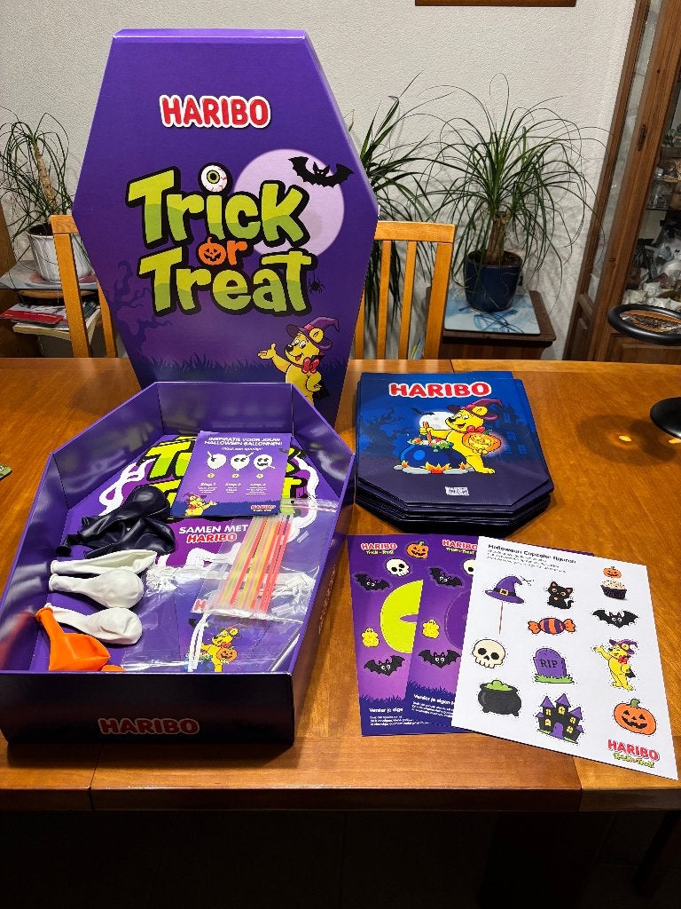 Halloween tocht pakket Haribo reclame tas masker ballon etc, Hobby en Vrije tijd, Ophalen of Verzenden, Nieuw, Versiering