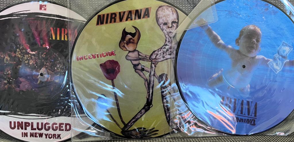 3x NIRVANA Picture Discs 12”, Cd's en Dvd's, Vinyl | Hardrock en Metal, Picture disc, Ophalen of Verzenden, Zo goed als nieuw