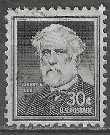 USA 1955/1956 - Yvert 602 - Robert Edward Lee  (ST), Verzenden, Gestempeld