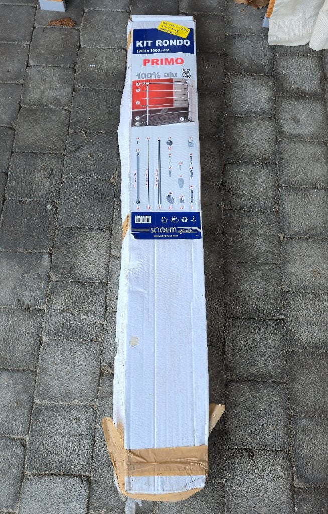 Sogem kit rondo primo + bevestiging vloer, lengte 120 cm, Tuin en Terras, Ophalen, Nieuw, Aluminium