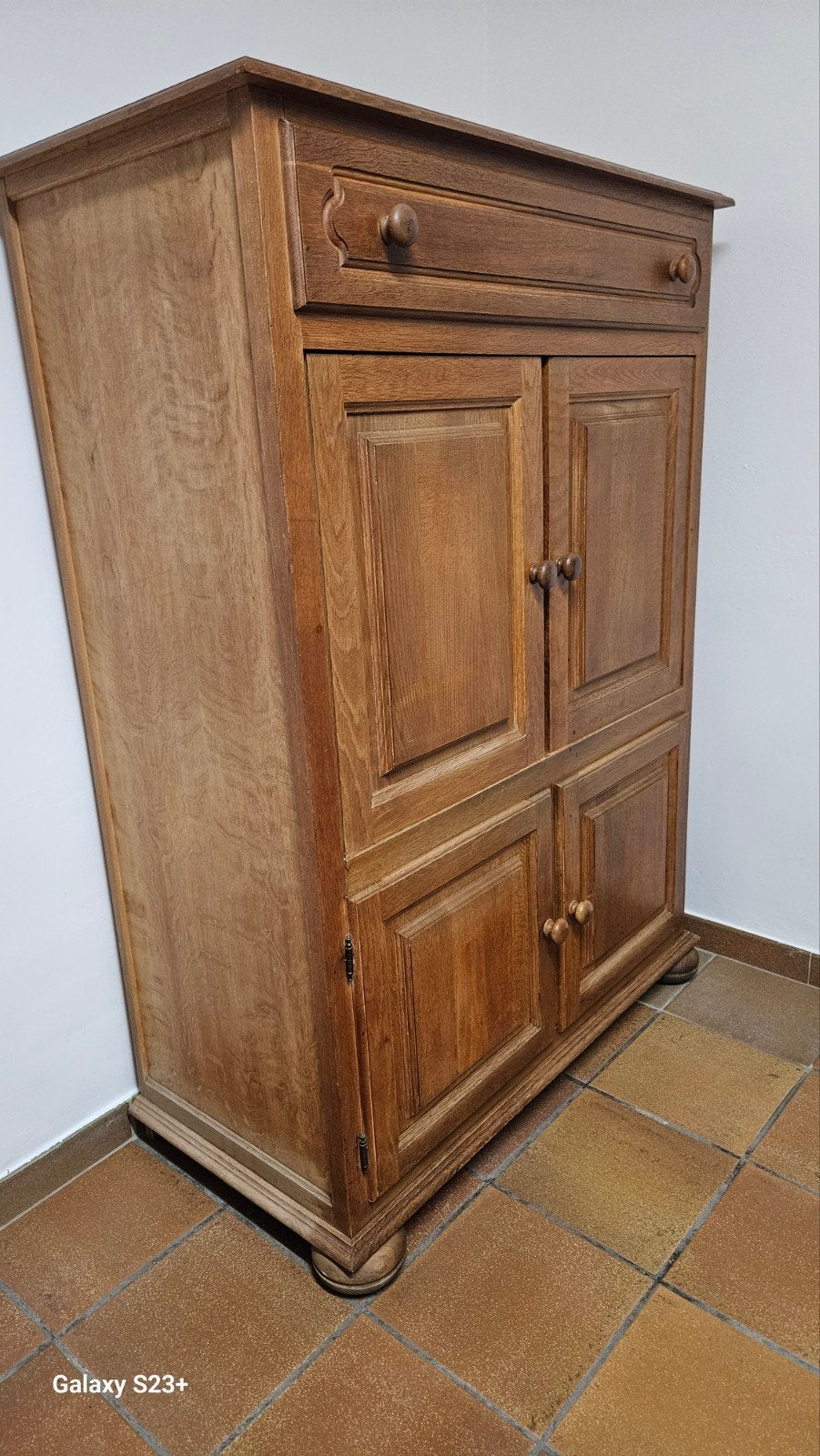 à vendre meuble bar, couleur chêne moyen,, 120 à 170 cm, 70 à 120 cm, Enlèvement, Utilisé