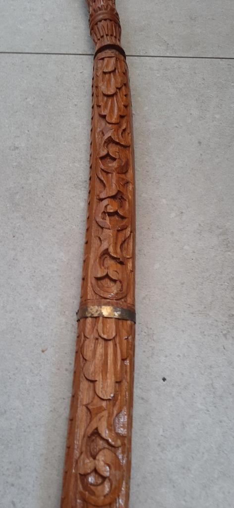 💥Handgesneden houten zwaard met decoratieve patronen, Verzamelen, Ophalen of Verzenden