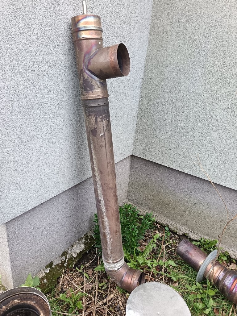 buse simple et double parois cheminée poele a bois, Enlèvement, Utilisé, Bois, Poêle à bois