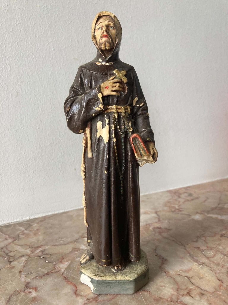 Klein gehavend beeldje heilige Franciscus (20 cm), Enlèvement ou Envoi, Utilisé, Image, Christianisme | Catholique