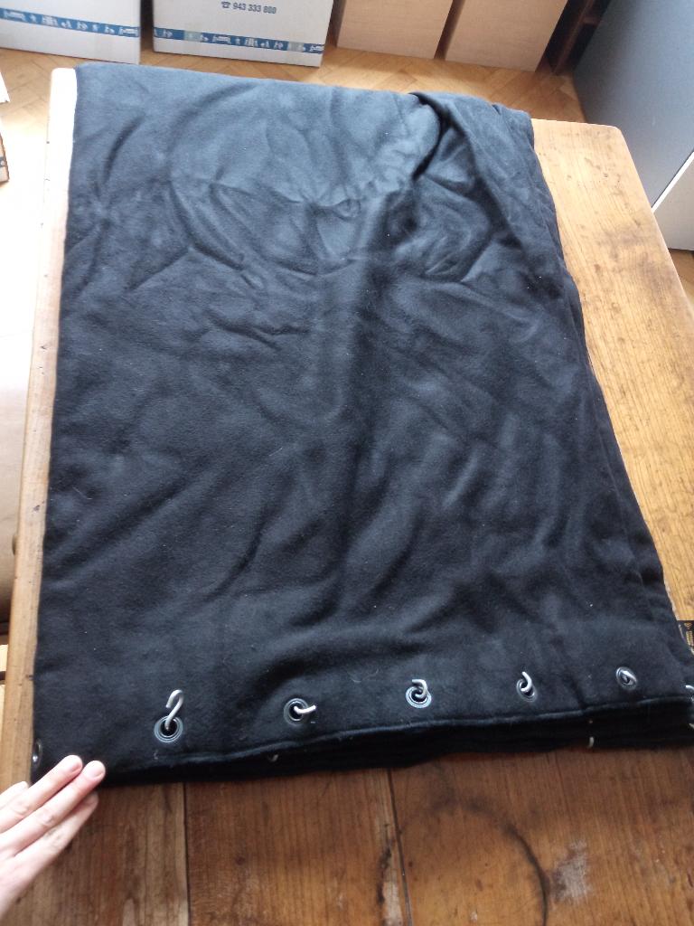 Rideaux soundproof insonorisants et ignifugiés classe 1/M1, Ophalen, Noir, ignifugié, acoustique, 200 cm of meer, Zwart