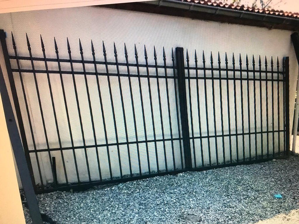 portail avec poteaux, Jardin & Terrasse, Enlèvement, Fer, Portail battant