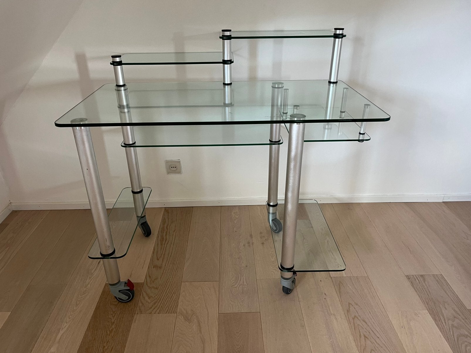 Computermeubel in glas, Maison & Meubles, Armoires | Meubles ordinateur, 70 à 120 cm, 70 à 120 cm, Comme neuf, Verre