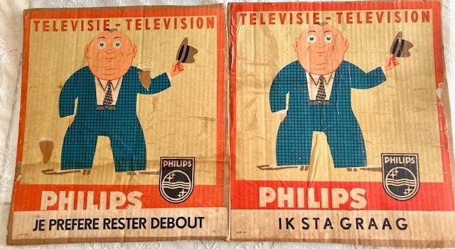 carton publicitaire des années 1960, Enlèvement ou Envoi