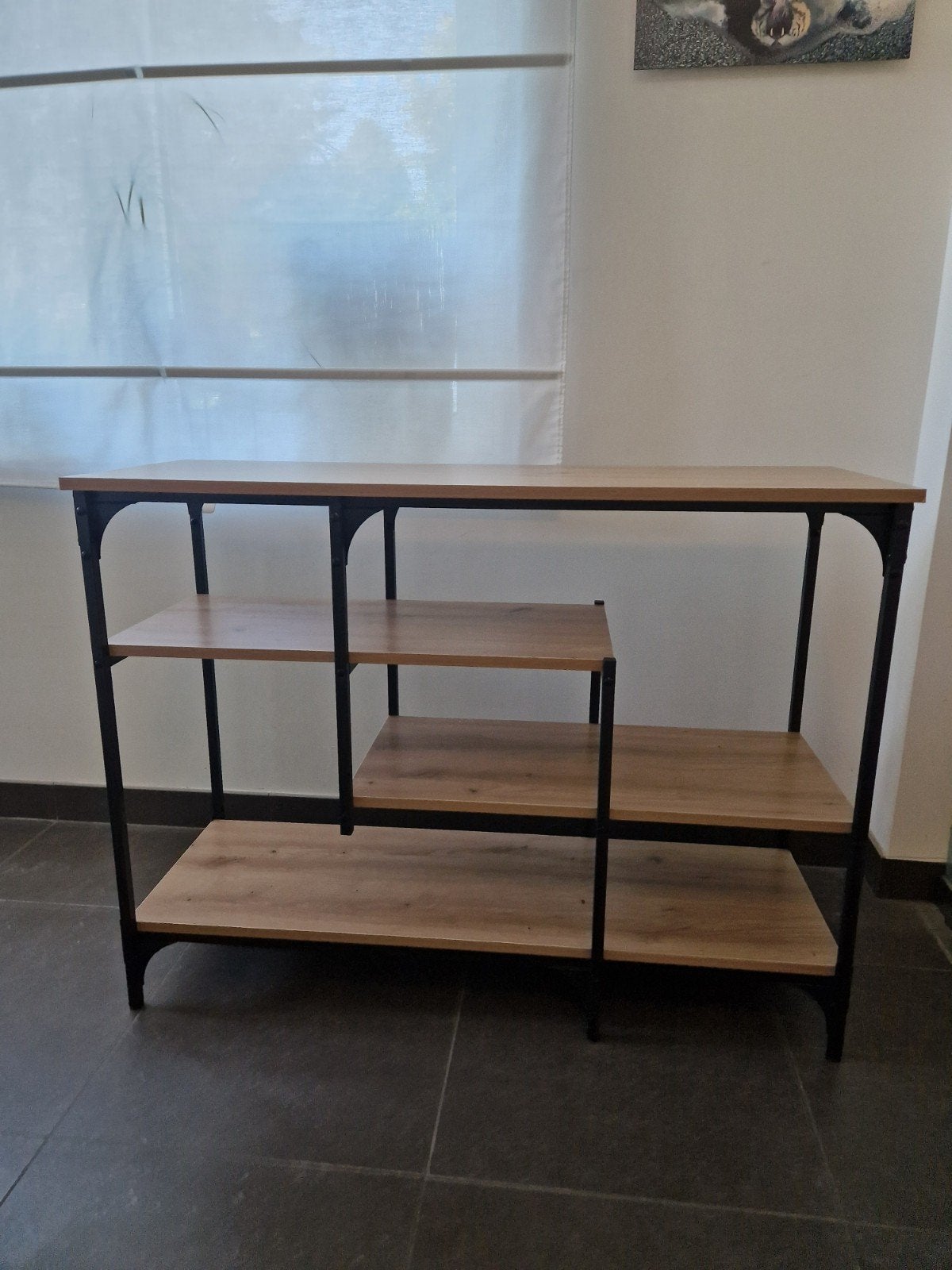 Console tafel artisanaal eikenkleurig, Ophalen, Zo goed als nieuw, 75 cm of meer, Modern