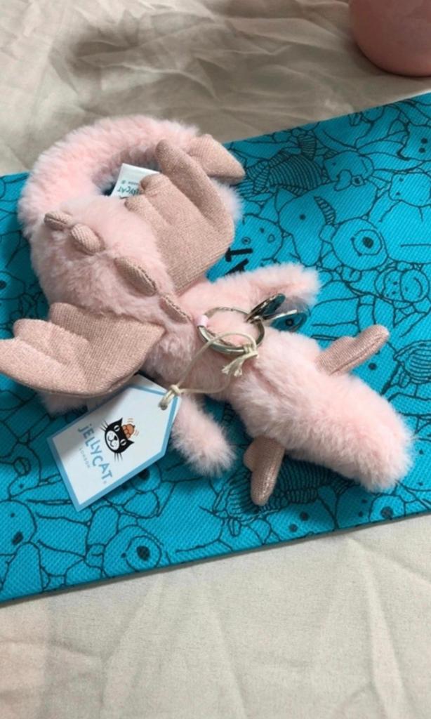 Jellycat Roze Draak, Jellycat, Overige karakters, Overige typen, Nieuw