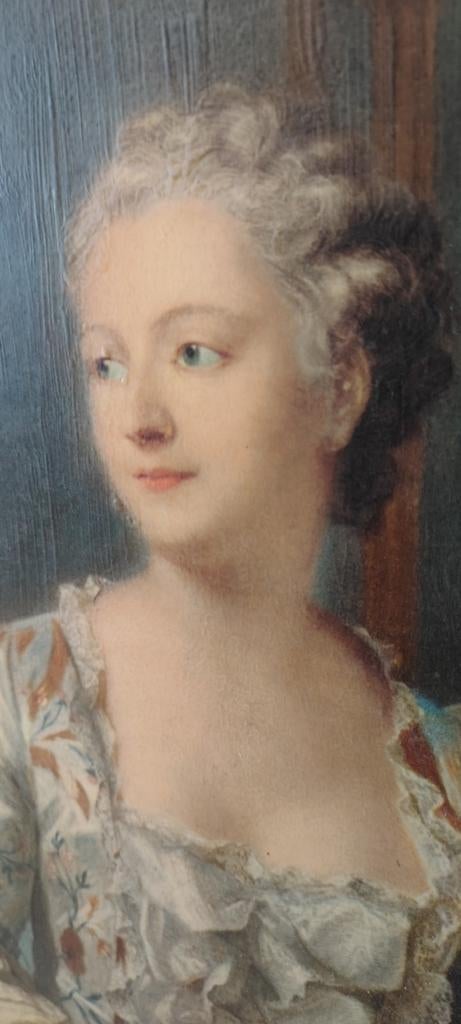 LA MARQUISE DE POMPADOUR 1755 reproductie, Antiek en Kunst, Kunst | Schilderijen | Klassiek, Ophalen of Verzenden