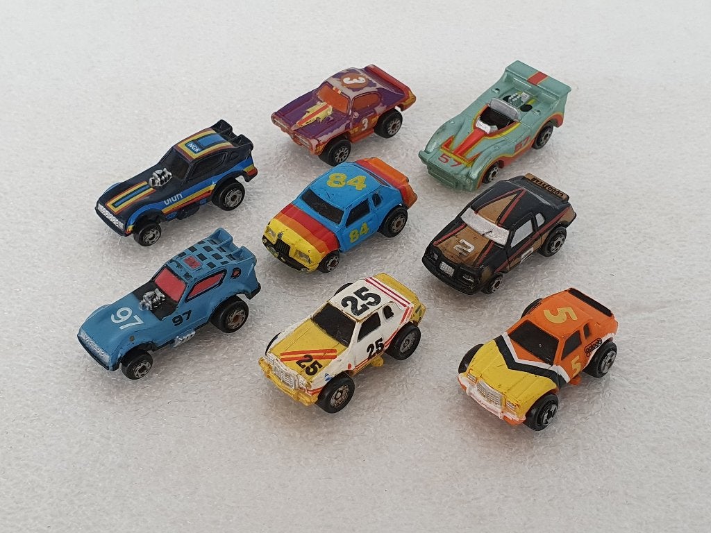 Lot van 8 Micro Machines racewagens / voertuigen (Galoob), Ophalen of Verzenden, Gebruikt, Auto