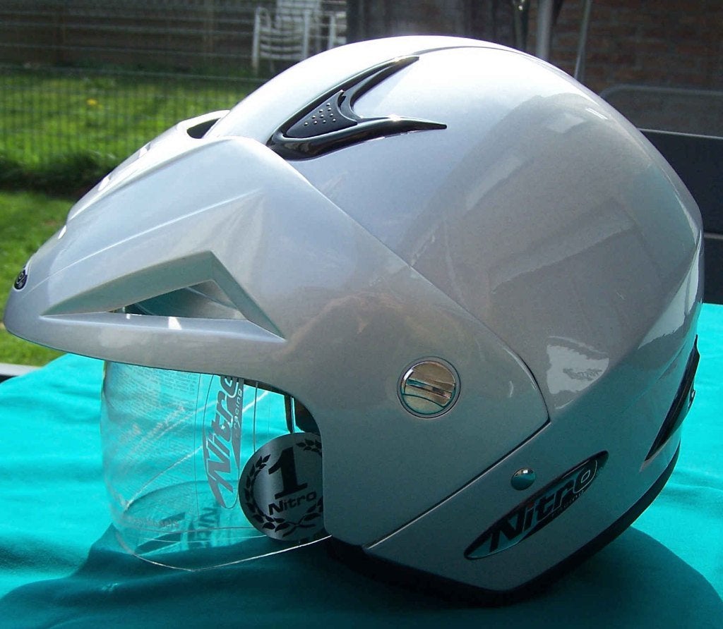 Helm Nitro racing X512V- zilverkleur, maat S, Ophalen of Verzenden, Nieuw met kaartje, S, Overige merken