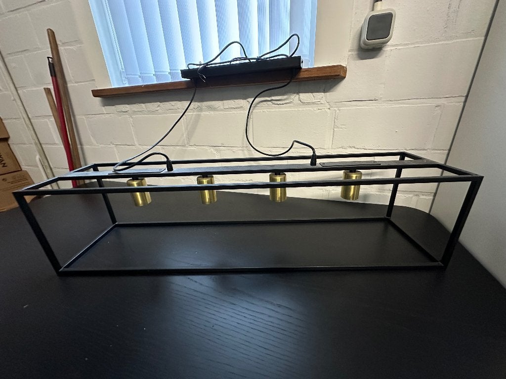 Hanglamp eetkamer zwart, Huis en Inrichting, Lampen | Hanglampen, Ophalen, Zo goed als nieuw, Metaal, 50 tot 75 cm