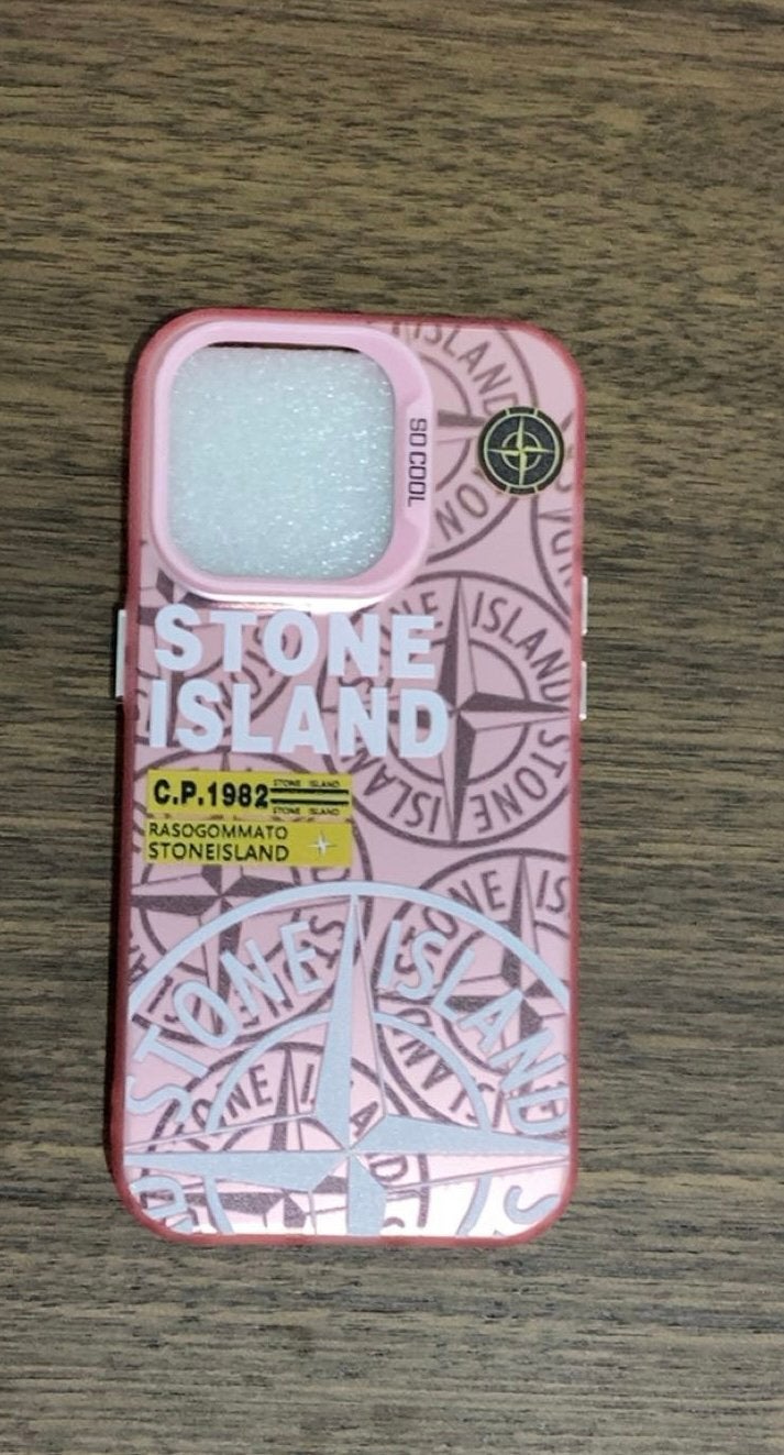 Coque de téléphone iPhone 14 Pro Stone Island Rose, Neuf, IPhone 14 Pro, Rose, Stone Island