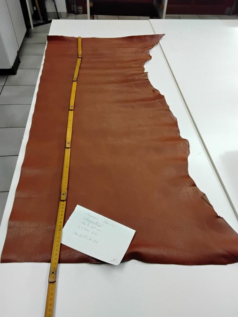 Leder, rundsleder, tassenleder, meubelleder, 120x48cm, Ophalen of Verzenden, Nieuw, Bruin, Leer of Kunstleer