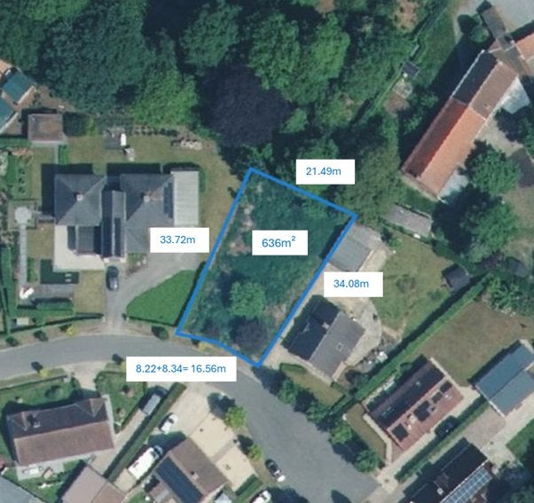 Bouwgrond 636m² in doodlopende straat - open bebouwing, Immo, Maria-Aalter, Verkoop zonder makelaar, 500 tot 1000 m²
