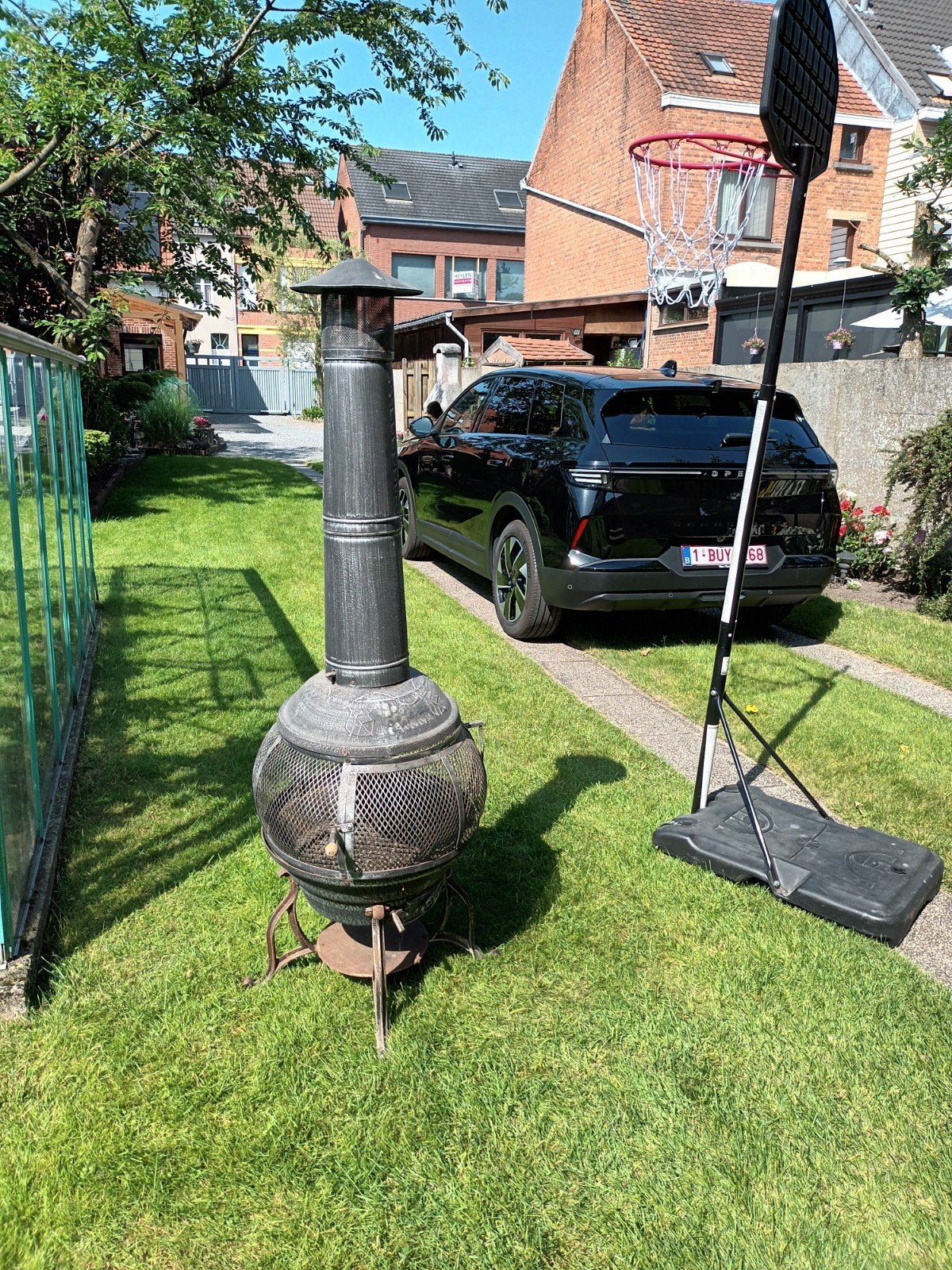 Tekoop tuinkachel met BBQ grill., Enlèvement