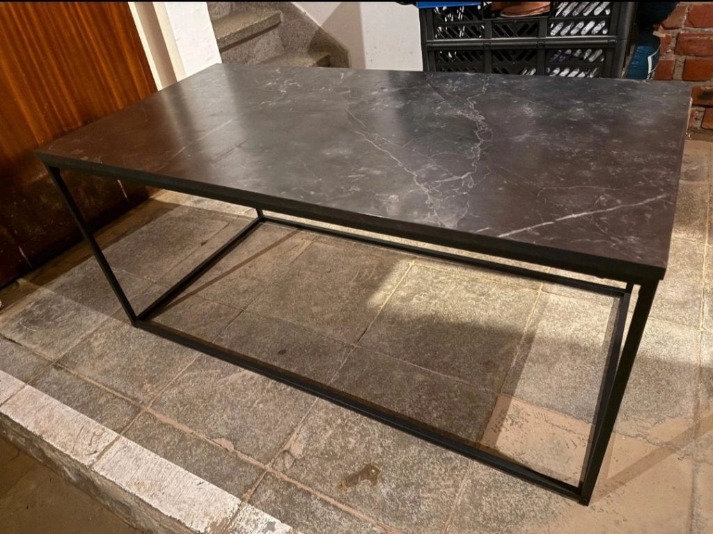 Table de salon effet marbre, 100 à 150 cm, Moins de 50 cm, Comme neuf, Enlèvement