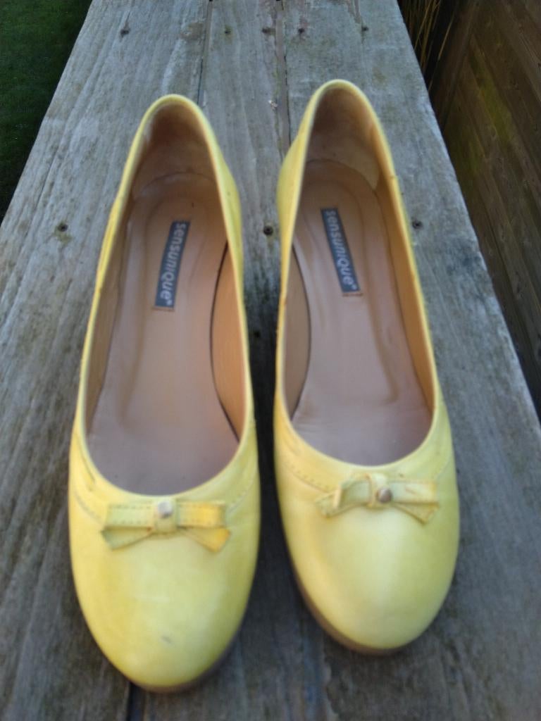 Sensunique : Gele Sleehakschoenen In Maat 39, Sensunique, Autres types, Porté, Jaune