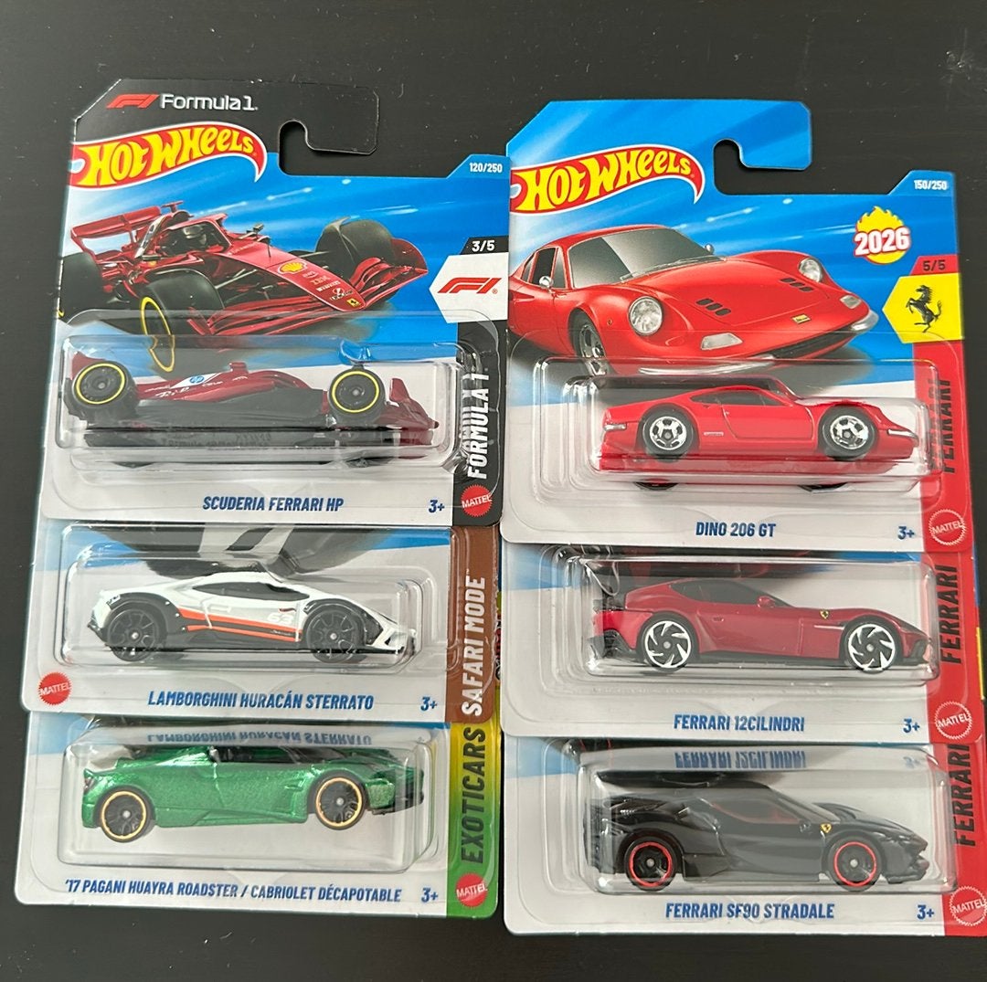 Hot Wheels italiens 6x neufs, Enlèvement ou Envoi, Neuf, Voiture