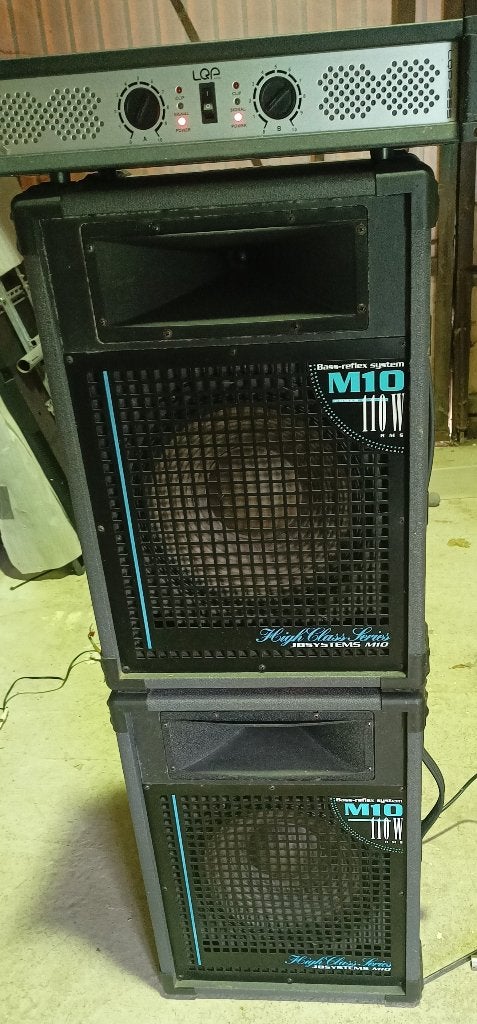 2 X JB M10 + eindversterker, Autres marques, Bass-reflex, 60 à 120 watts, Enlèvement