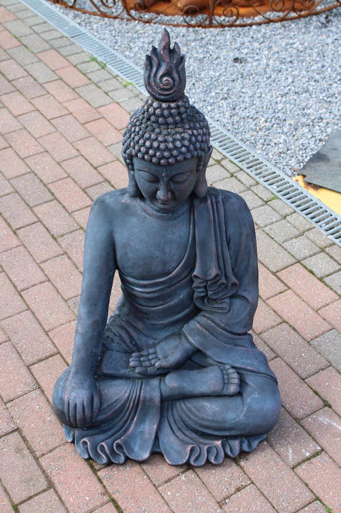 statue de bouddha tête en pointe patinée bronze, Enlèvement, Neuf, Synthétique, Bouddha