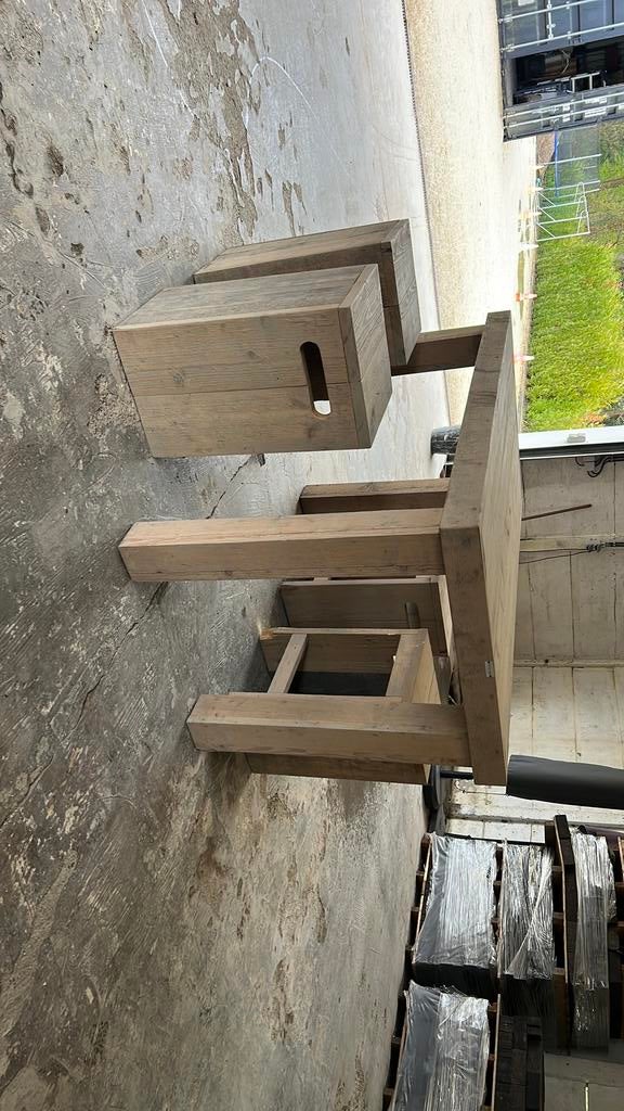 Staantafel met krukken tuinset, Ophalen, 4 zitplaatsen, Gebruikt, Tuinset