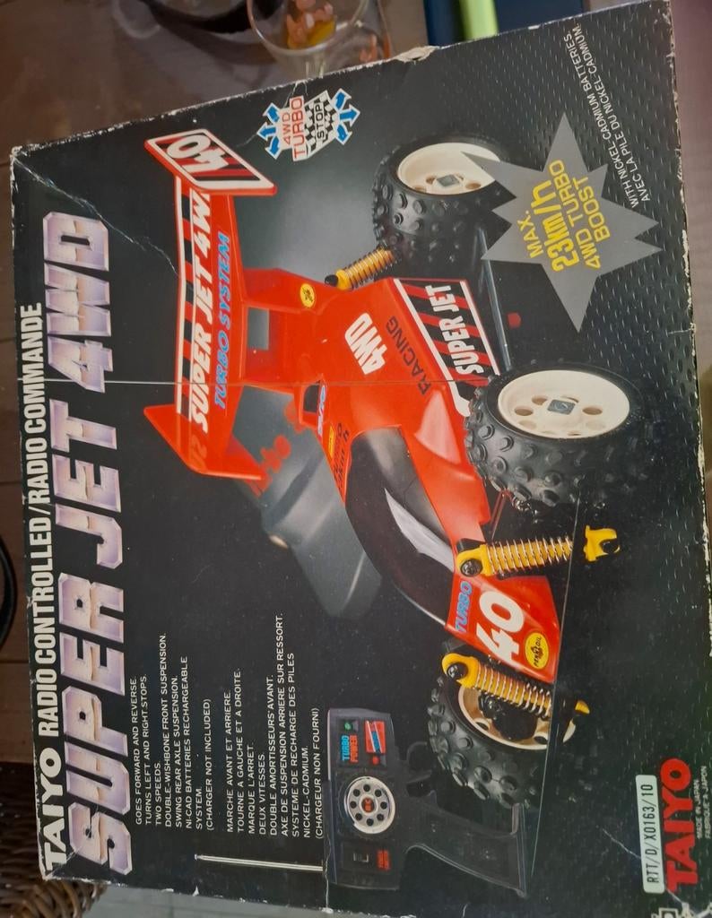 Vintage Taiyo Super Jet 4WD Turbo System RC Auto – Compleet, Enlèvement