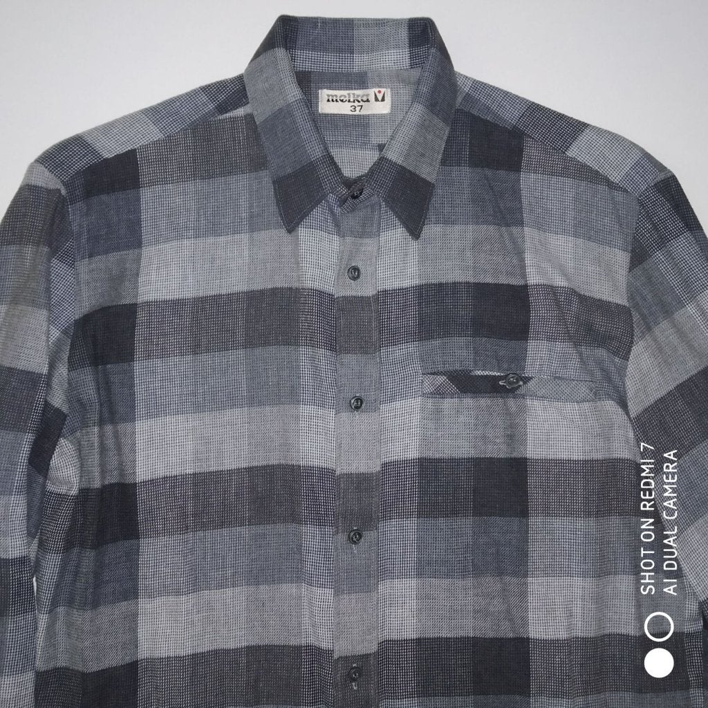 Chemise manches longues MELKA 37., Vêtements | Hommes, Chemises, Porté, Tour de cou 38 (S) ou plus petit, Gris, Enlèvement ou Envoi