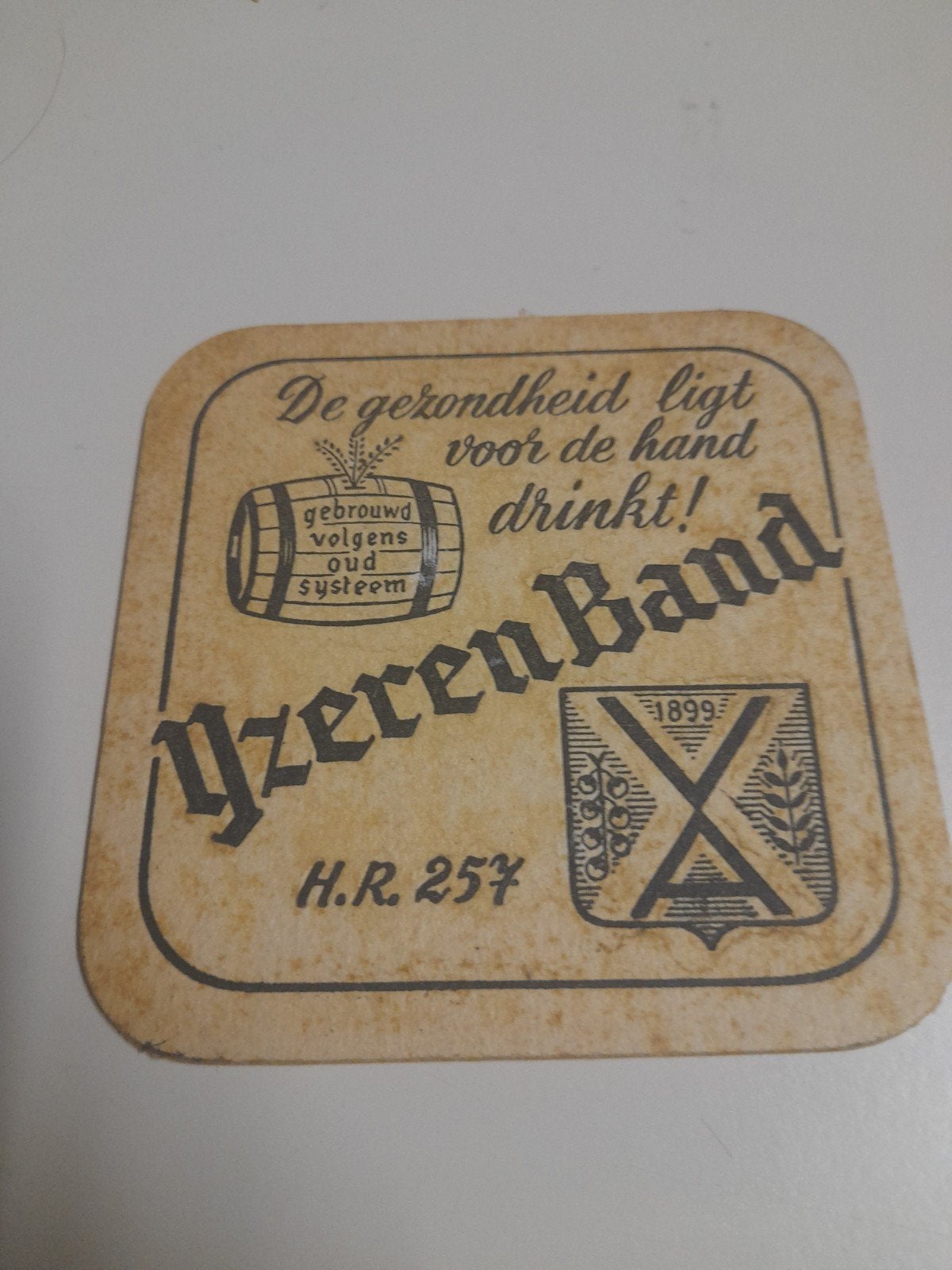 bierviltje ijzeren band zwart, Ophalen of Verzenden