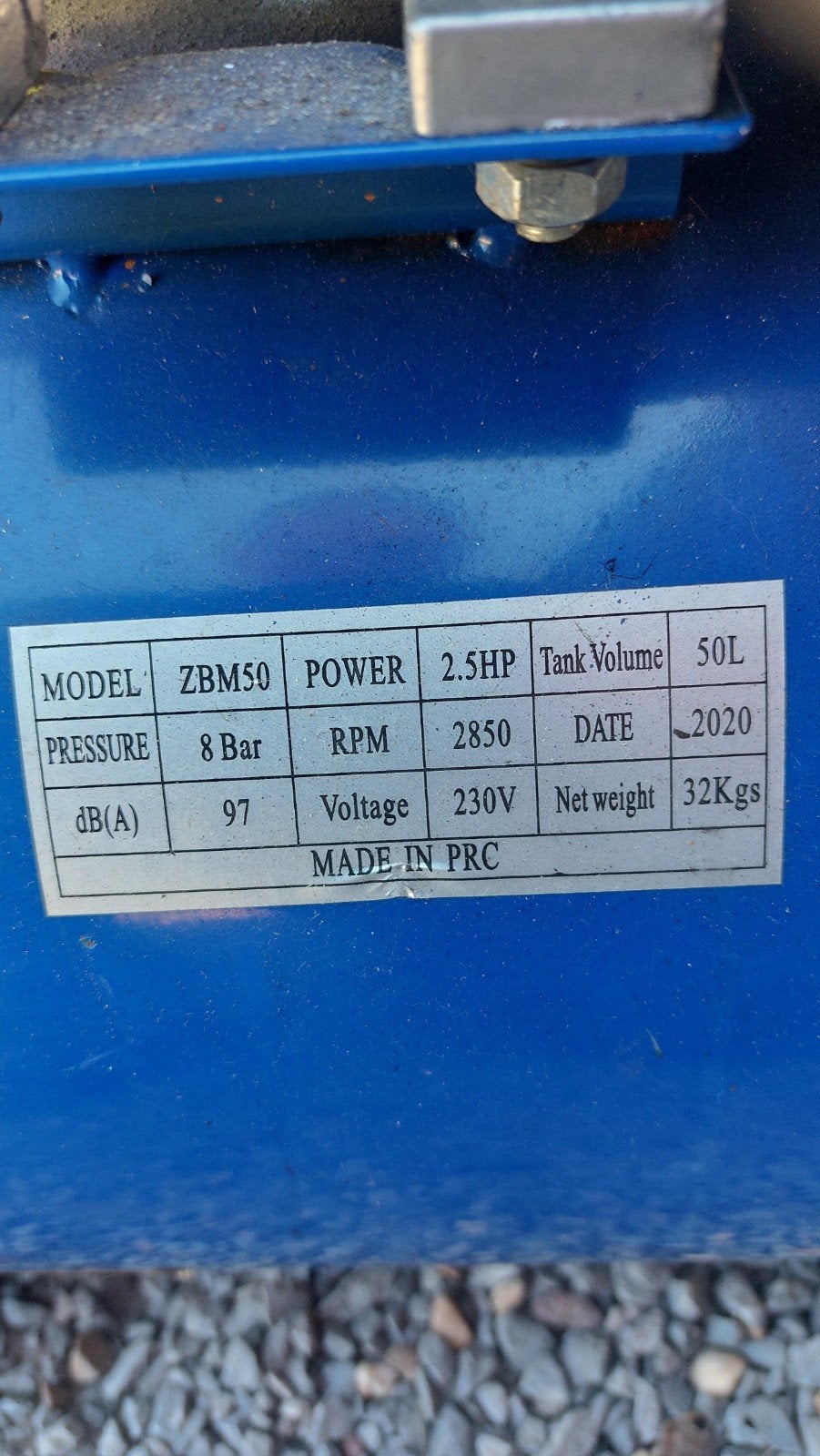 compressor 2,5 pk 50L, Doe-het-zelf en Bouw, Ophalen