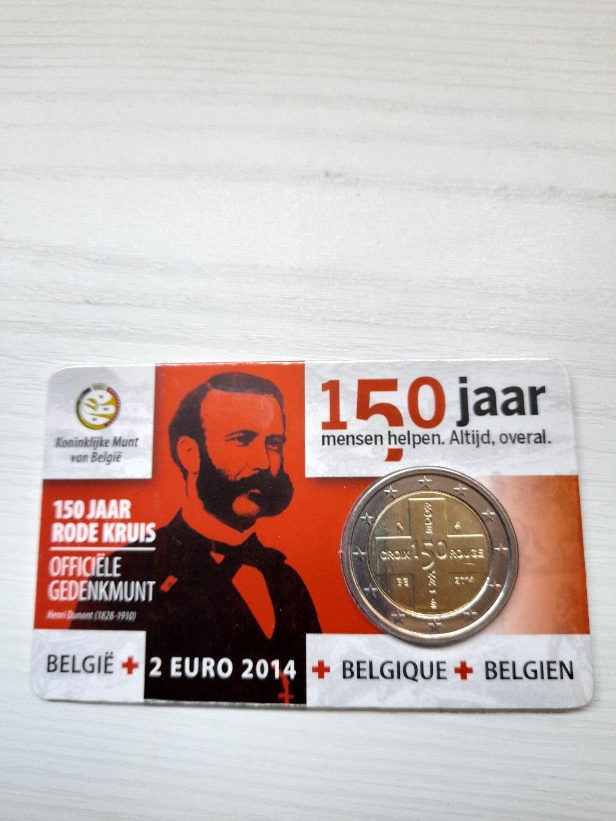 coincard 2 euro  herdenkingsmunt  2014 Belgie, Ophalen of Verzenden, 2 euro