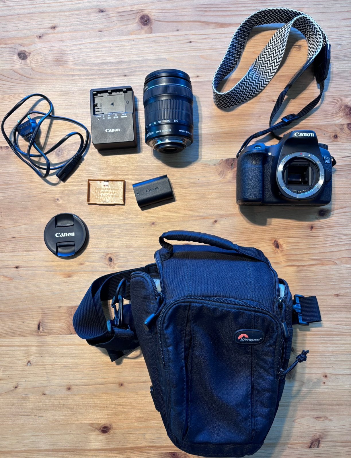 Canon EOS 70D + lens (18-35mm), Verzenden, Zo goed als nieuw, Accu, Canon