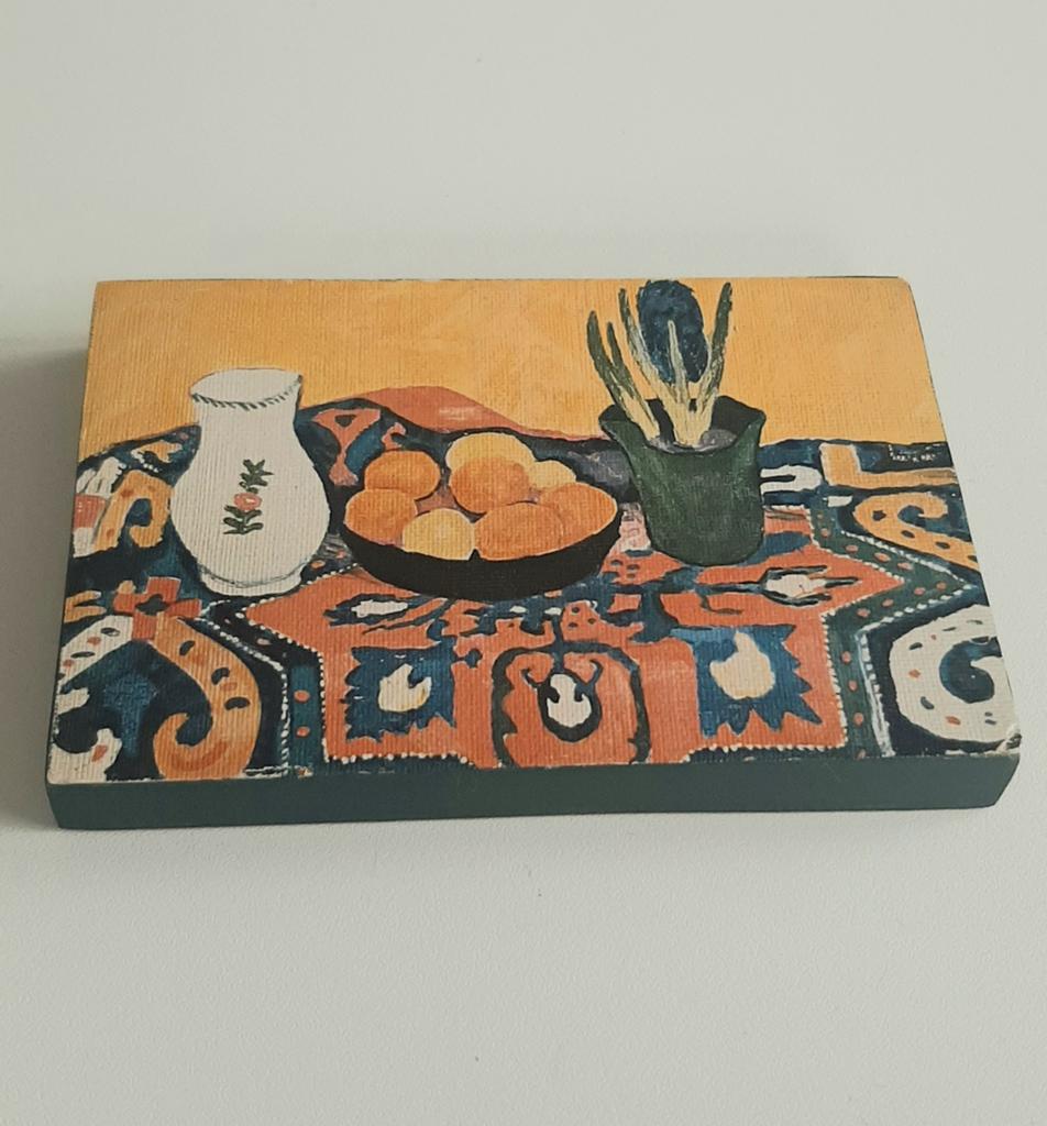 Auguste Macke. Mini reproductie op hout. 2 schilderijtjes, Antiek en Kunst, Ophalen