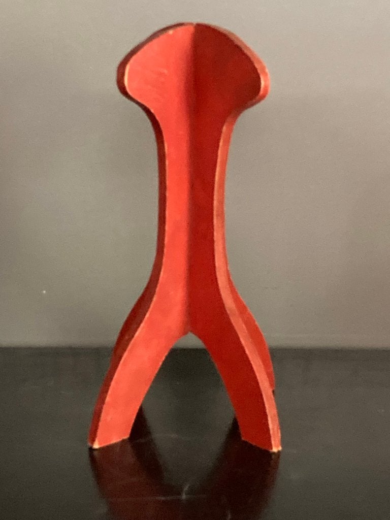 Art deco houten hoeden staander, Overige typen, Overige onderwerpen, Art deco, Rood