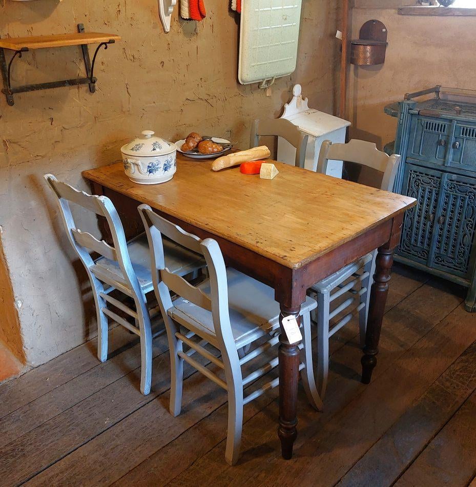 oude houten keukentafel  kleine tafel, Antiek en Kunst, Ophalen