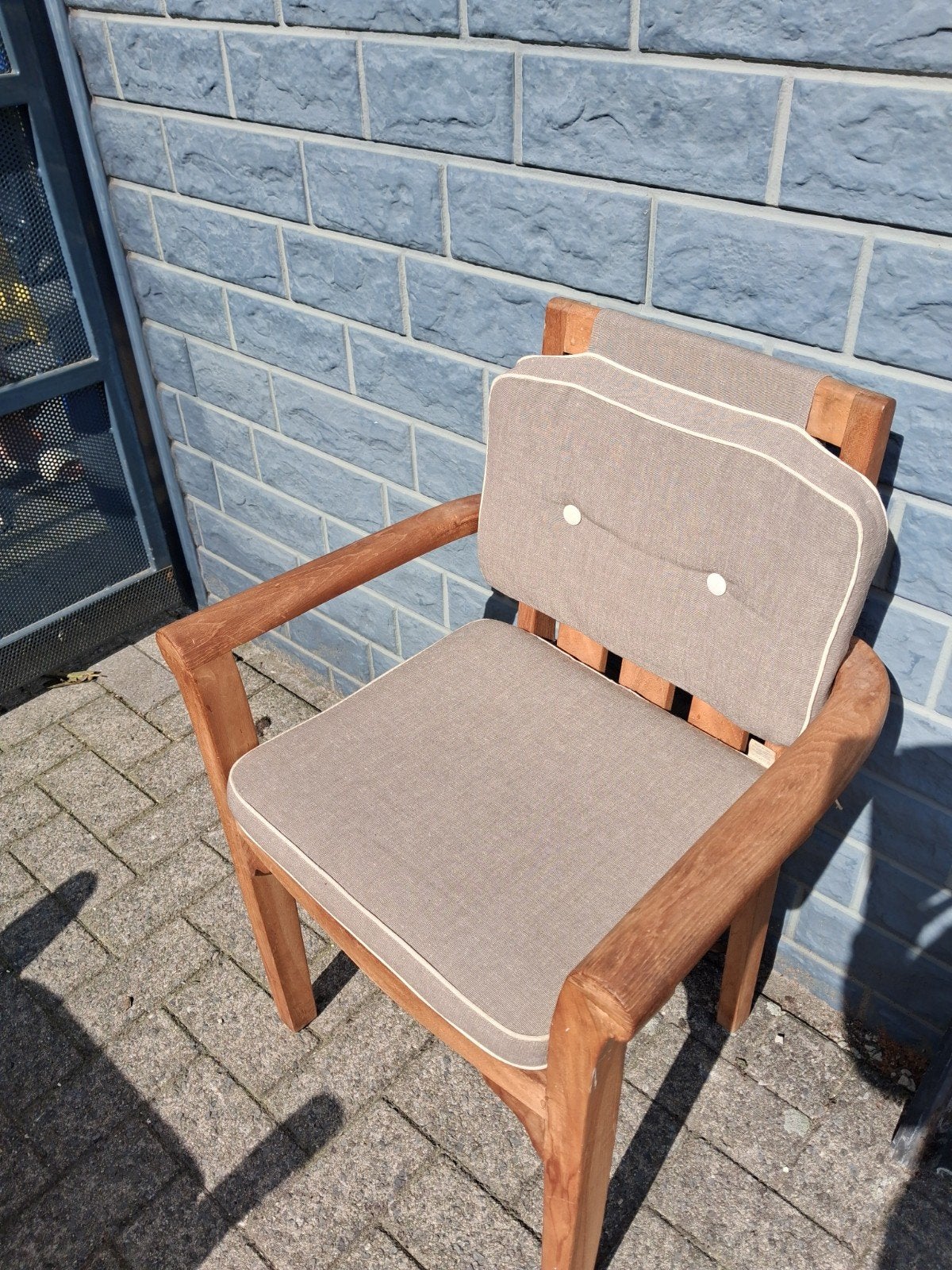 4 stoelen met kussens, Maison & Meubles, Comme neuf, Brun, Enlèvement, Bois