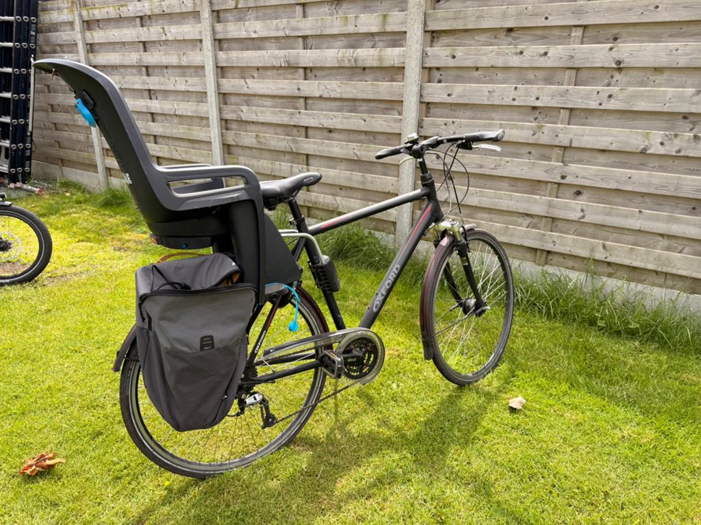 Oxford herenfiets + Thule stoeltje, Fietsen en Brommers, Gebruikt, Velgrem, Versnellingen, 57 tot 61 cm