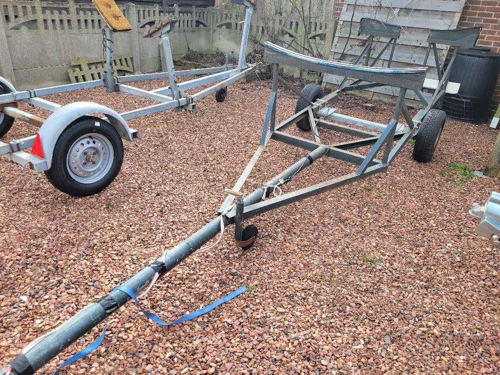 Boottrailer kielboot max 6-6,5 meter, Watersport en Boten, Boottrailers, Gebruikt, Kielboottrailer, Minder dan 1500 kg, Minder dan 6 meter