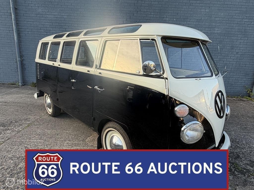 Volkswagen Type 2 Deluxe Microbus | 1961 | Route 66 Auctions, Auto's, Volkswagen, Zwart, Bedrijf, Handgeschakeld