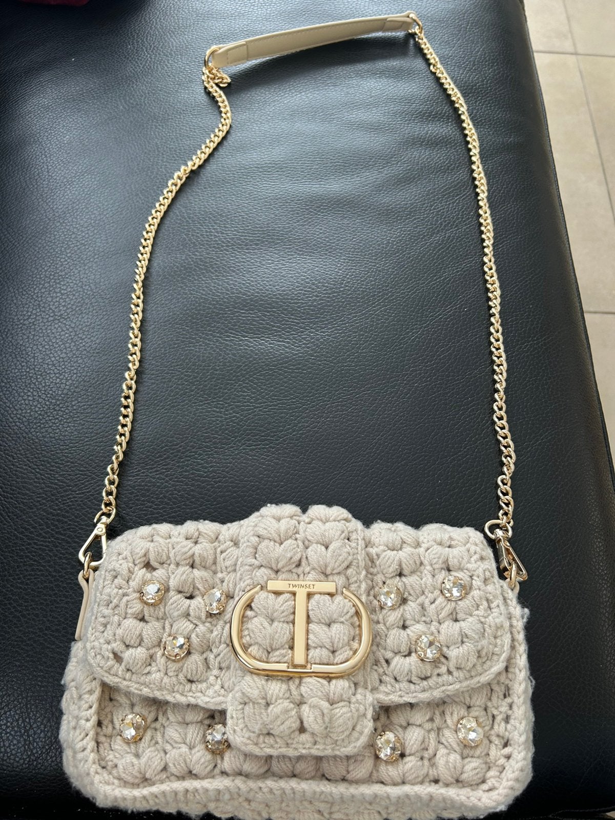 Sac à main Twinset beige, Enlèvement ou Envoi, Comme neuf, Beige, Autres marques