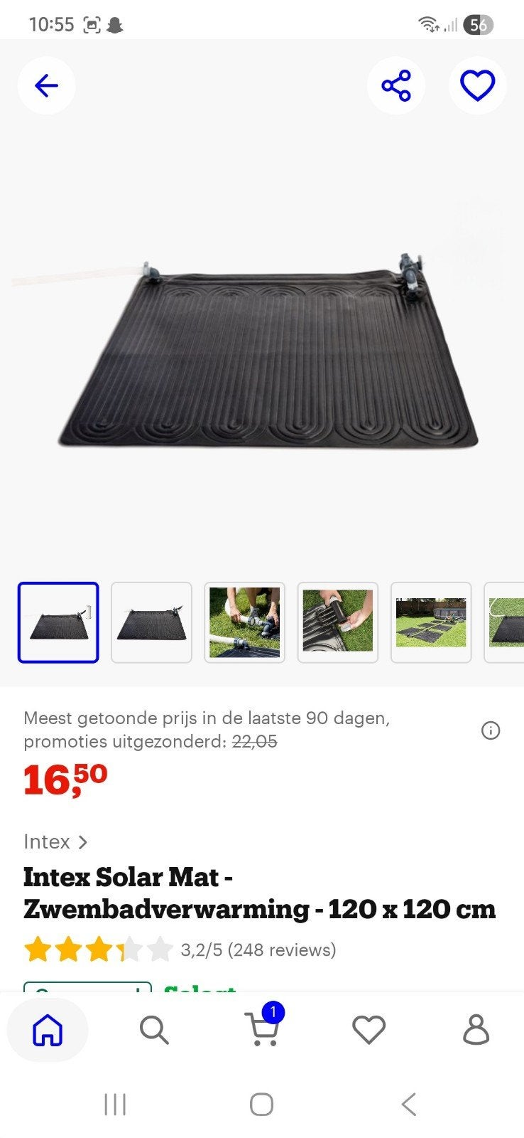 Solar matten zwembad 3stuks, Ophalen